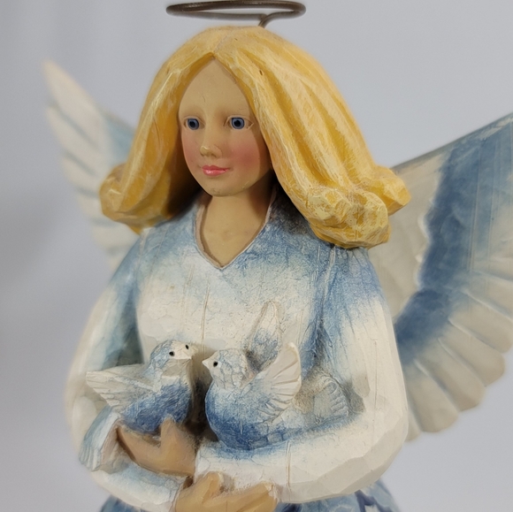 Jim Shore 114406 I Will Listen To What The Lord Will Say Resin Angel Psalms 85:8 - Picture 2 of 11